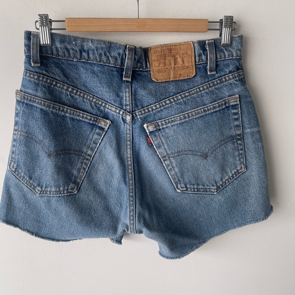 Reworked Cache Shorts Womens SM Denim Jean Cutoff Patch Summer Retro Streetwear - Picture 4 of 4